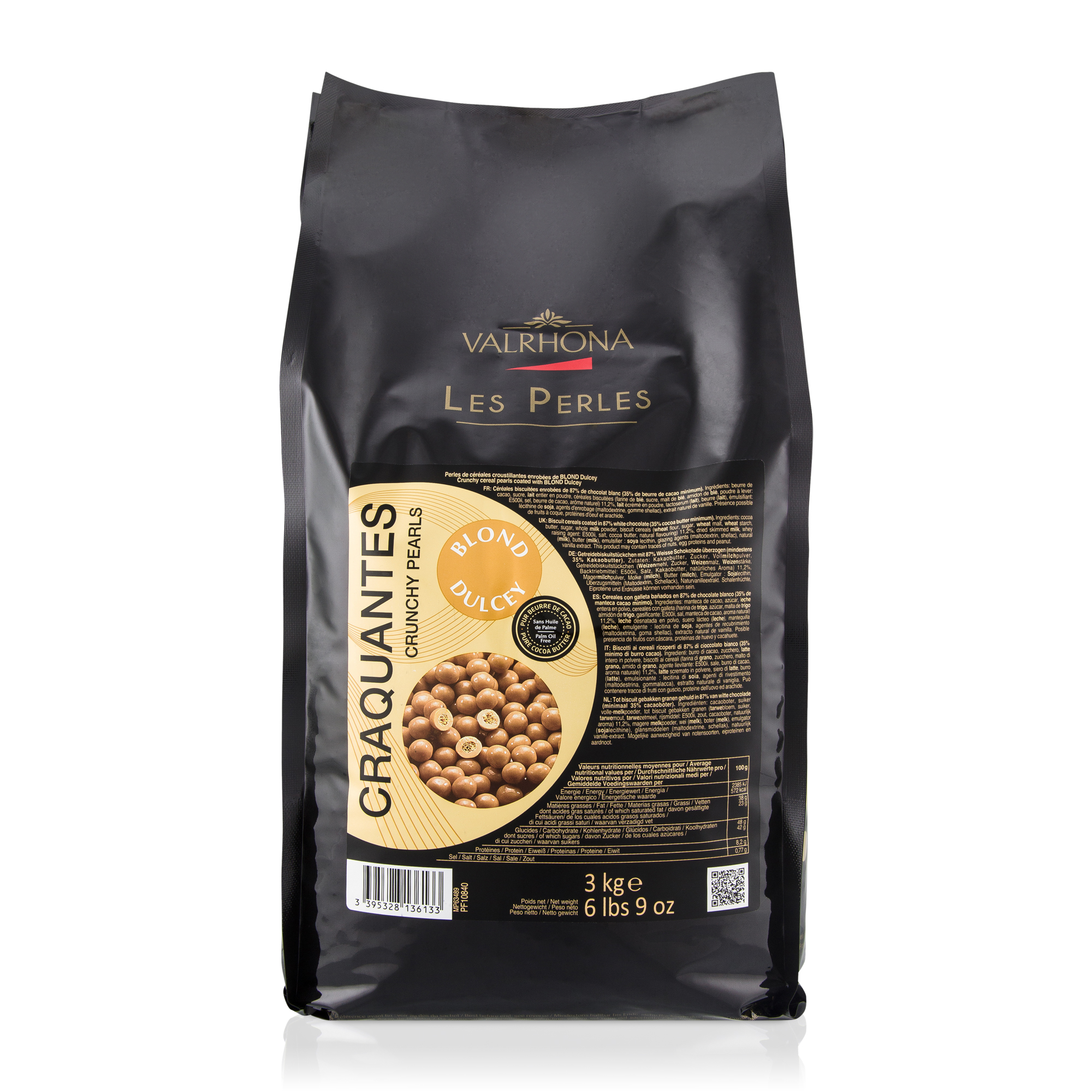 Кульки хрусткі у білому шоколаді  Dulcey 35% Valrhona 3 кг