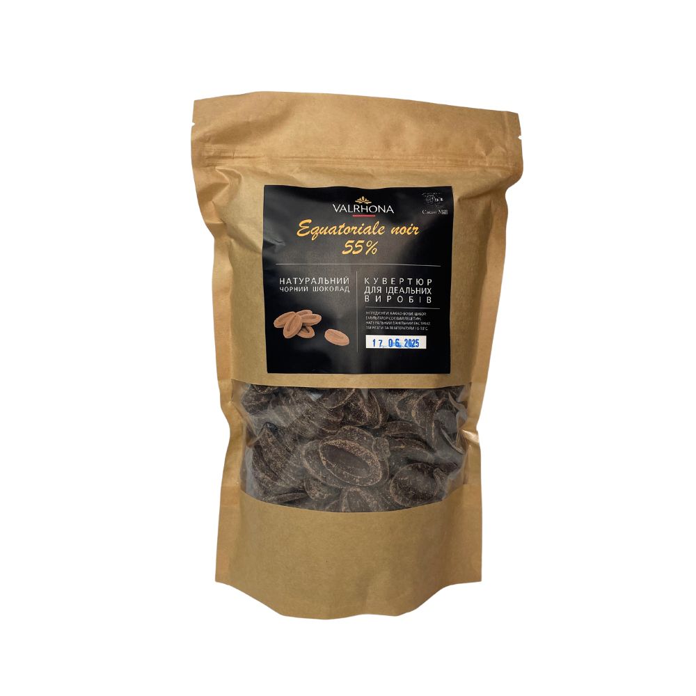 Шоколад чорний Equatoriale Noire 55% Valrhona 1 кг