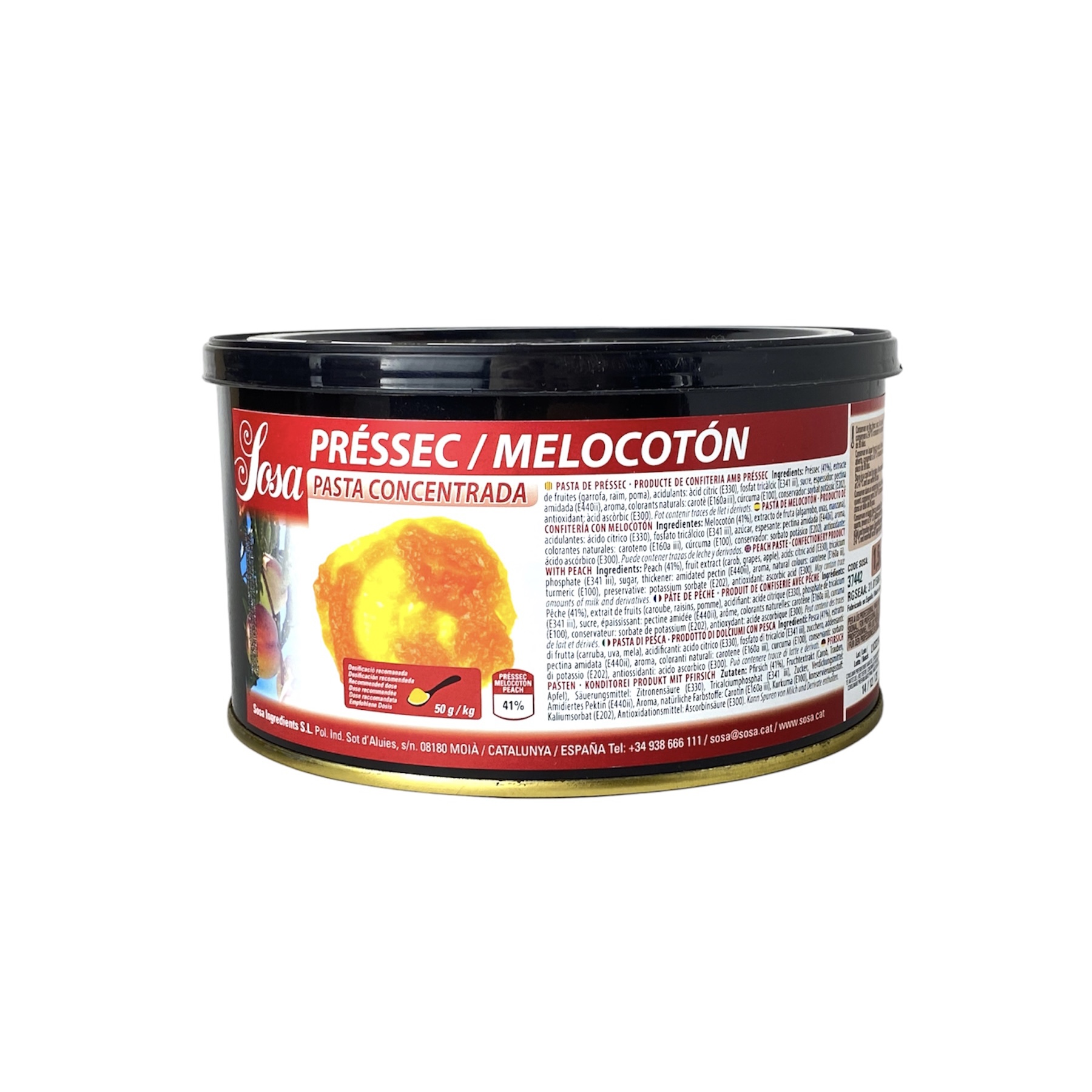 Паста з персику Sosa 1,5 кг