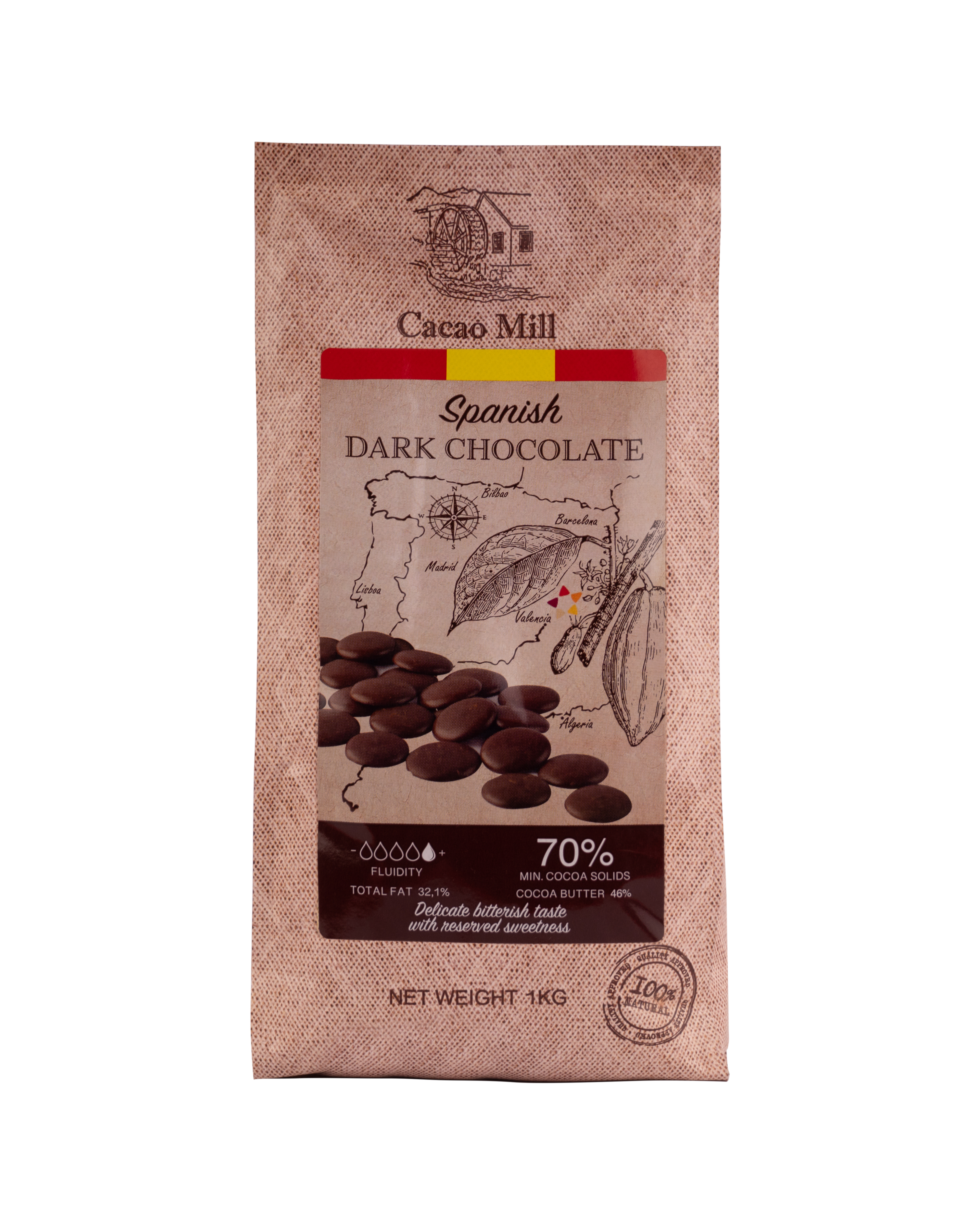 Шоколад чорний 70% Natra Cacao 1 кг