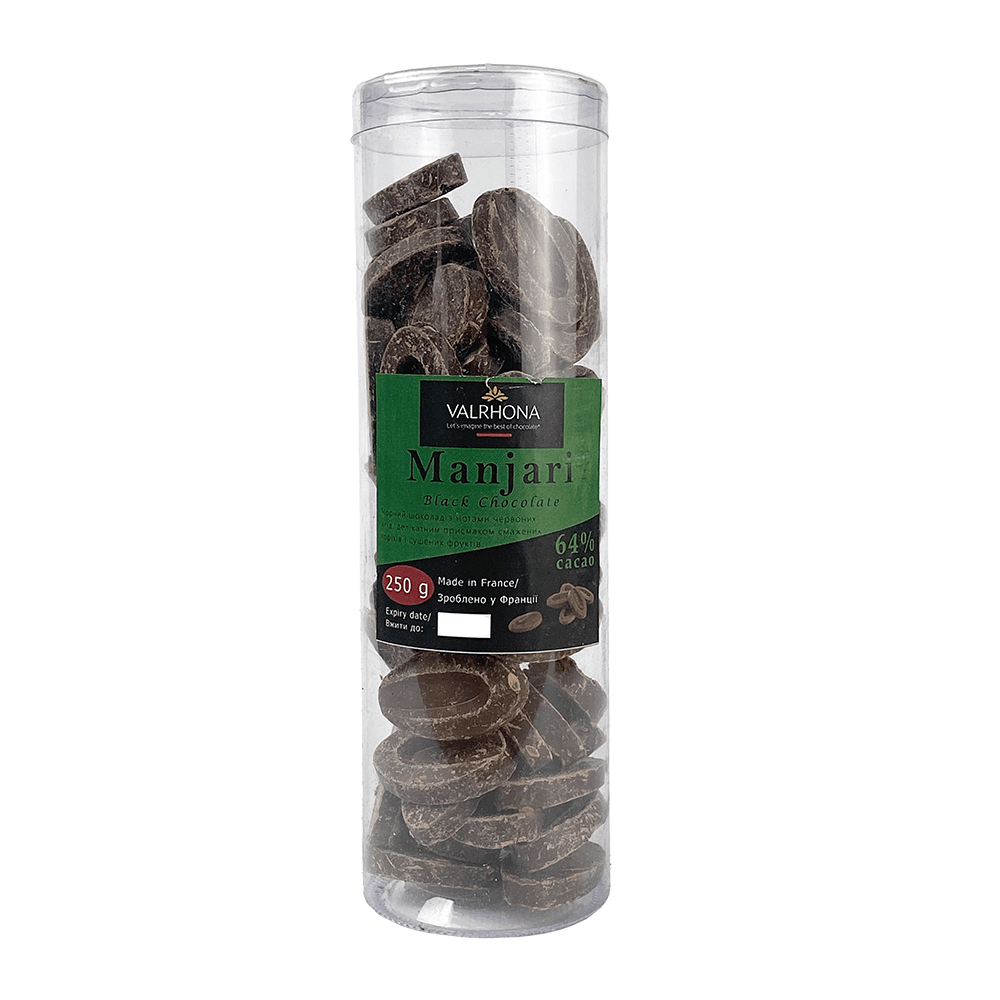 Шоколад чорний Manjari 64% Valrhona 250 г