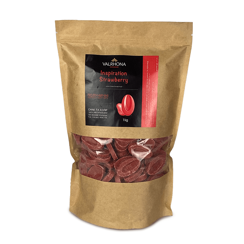 Шоколад Inspiration Strawberry Valrhona зі смаком полуниц 1 кг