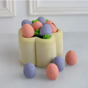 Форма-молд силіконова ручної роботи Eggs mini тістечка 5 шт х 15 мл 3996 фото