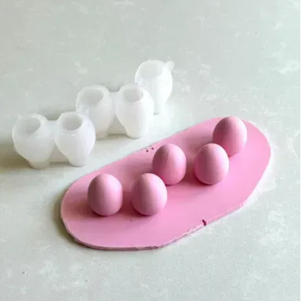 Форма-молд силіконова ручної роботи Eggs mini тістечка 5 шт х 15 мл 3996 фото