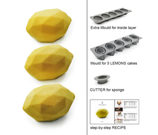 Форма-молд силіконова фабрична Lemon cakes S004 фото